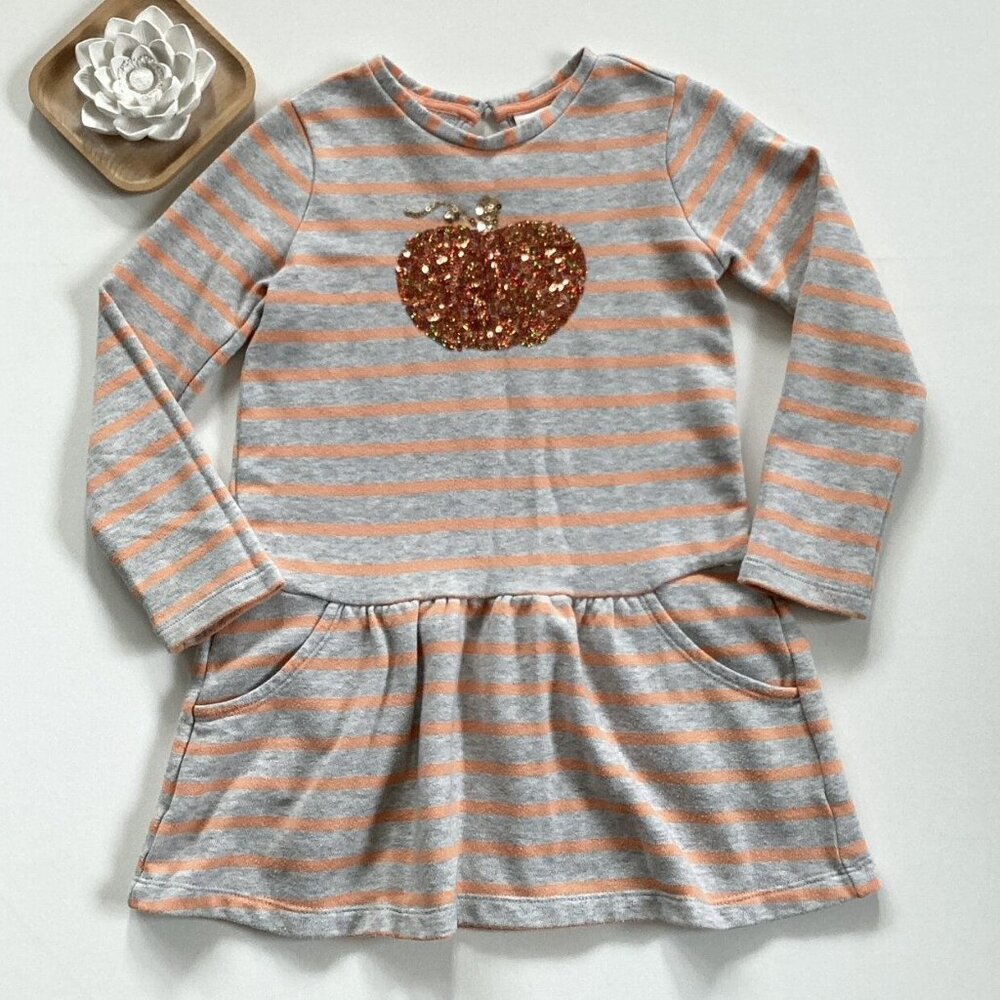 Gymboree Striped Sequin Pumpkin Dress